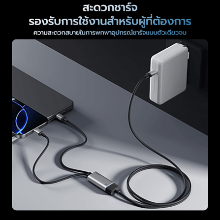 สายชาร์จเร็ว CUKTECH รุ่น C2C515 AI CHARGING สีดำ 2 พอร์ต USB-C ยาว 1.35 เมตร (เทคโนโลยีชาร์จเร็ว PD3.0 PPS)_9